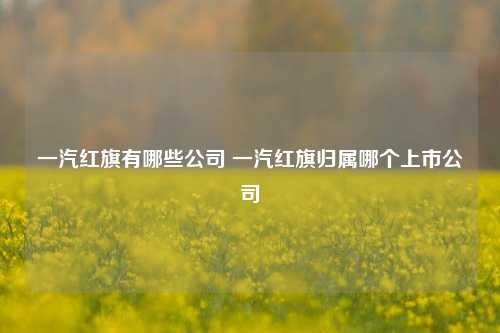 一汽红旗有哪些公司 一汽红旗归属哪个上市公司